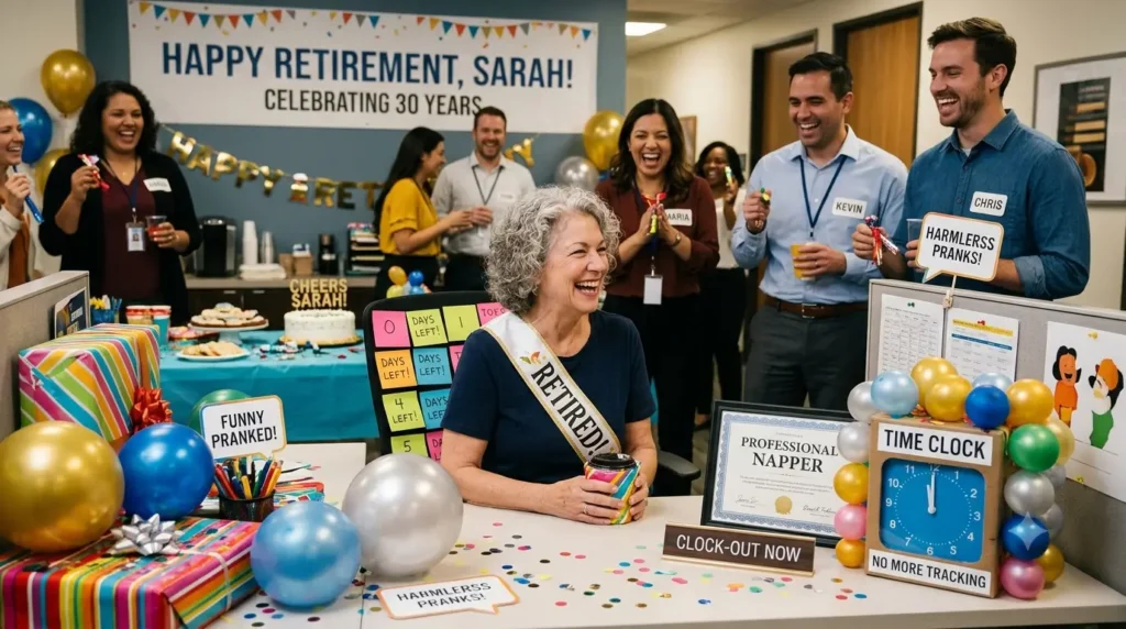 harmless retirement party pranks
