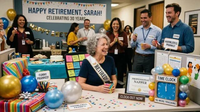 harmless retirement party pranks