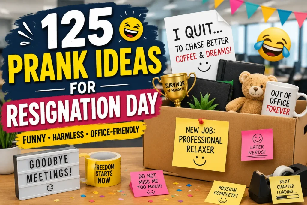 prank ideas for resignation day