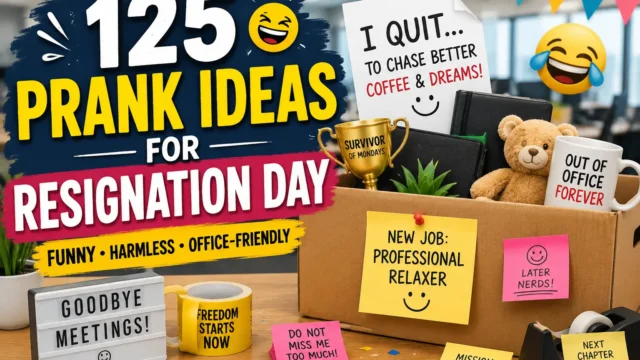 prank ideas for resignation day