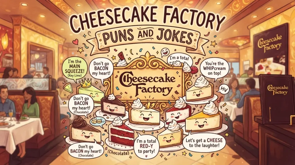cheesecake factory puns and jokes