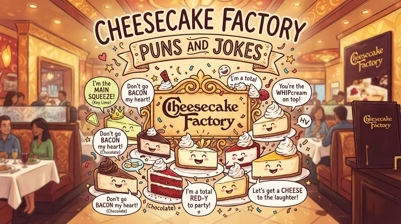 cheesecake factory puns and jokes