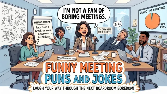 funny meeting puns and jokes