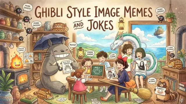 ghibli style image memes and jokes