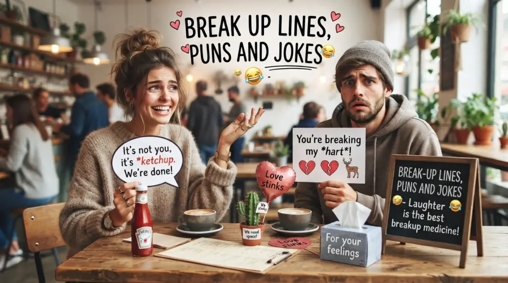 break up lines puns and jokes
