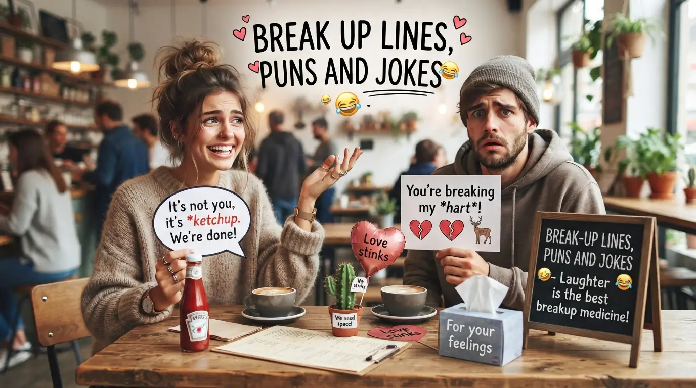 break up lines puns and jokes