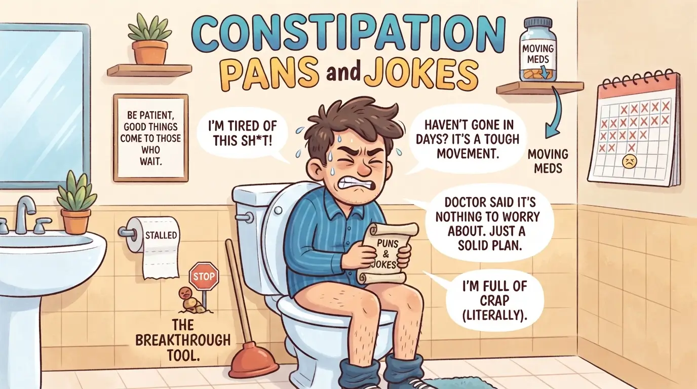 constipation puns and jokes