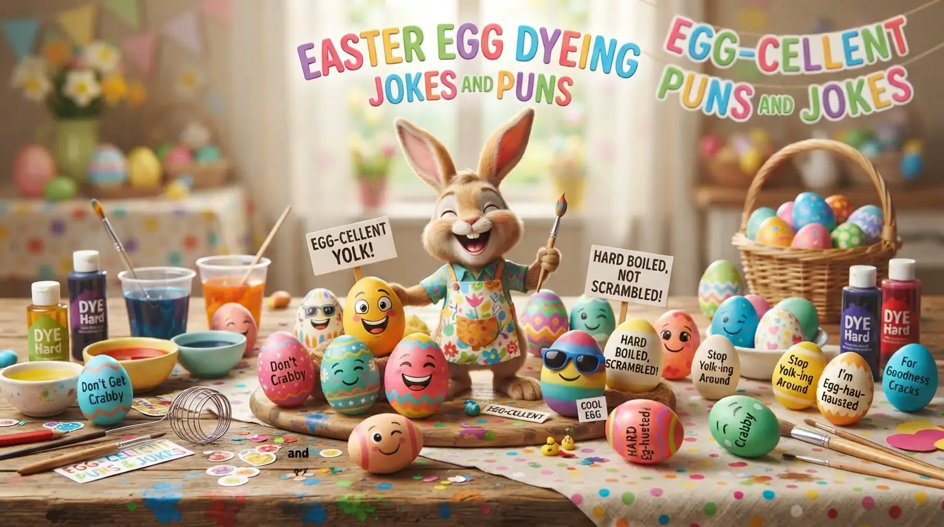 easter egg dyeing jokes and puns
