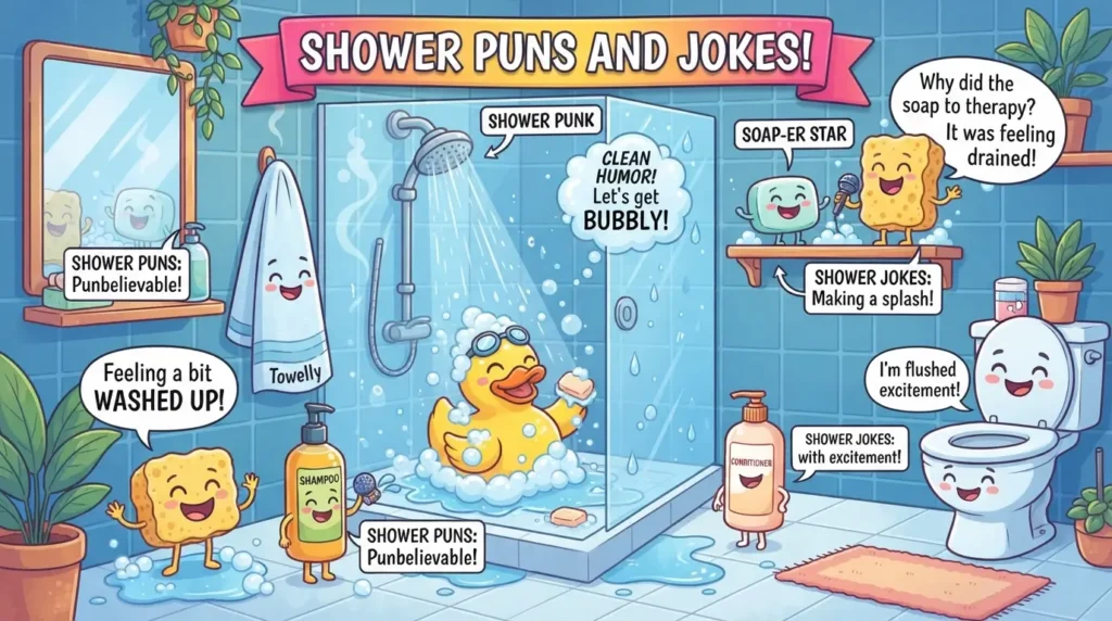 shower puns and jokes