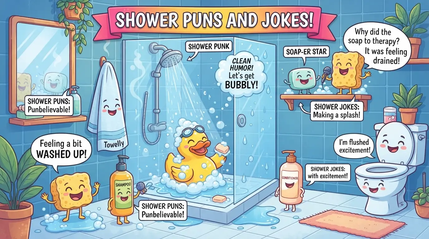 shower puns and jokes