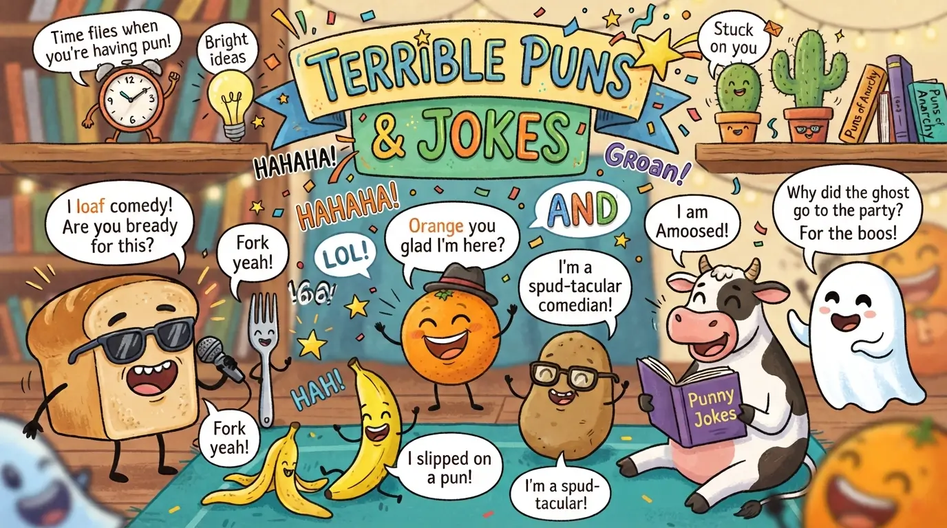 terrible puns and jokes